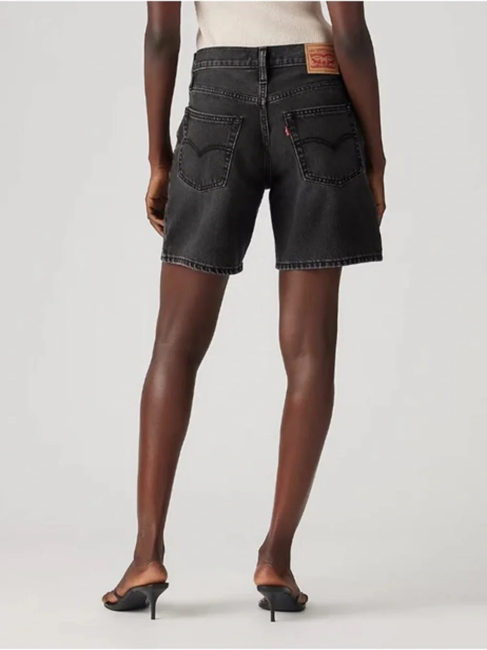 Levi's '94 Baggy Mid-Rise Black Denim Jeans Shorts Size 29 8